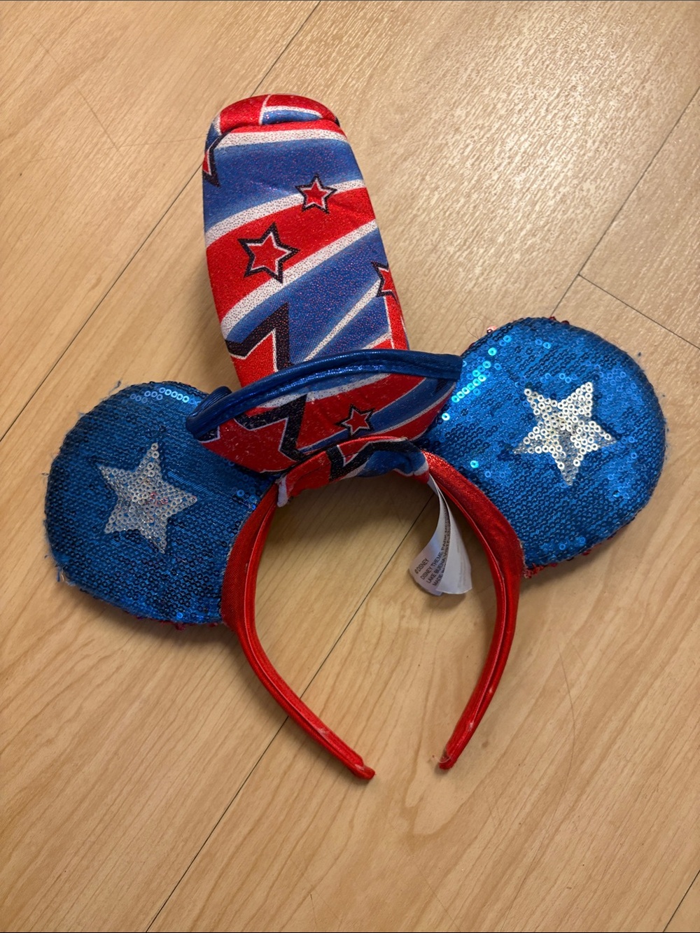 Sparkling Red & Blue Star Sequin Kids Headband Mickey Mouse